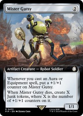Mister Gutsy (Extended Art) card from Universes Beyond: Fallout