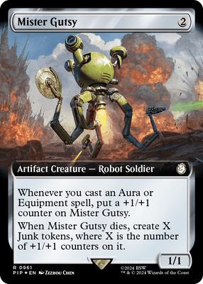 Mister Gutsy (Extended Art) (Surge Foil) card from Universes Beyond: Fallout
