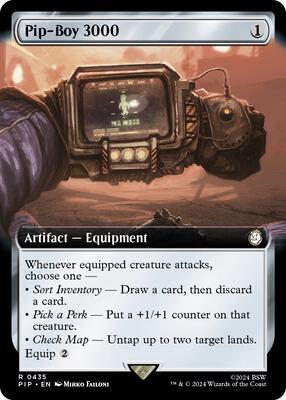 Pip-Boy 3000 (Extended Art) card from Universes Beyond: Fallout