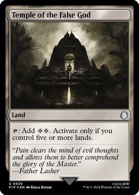 Temple of the False God (Surge Foil) card from Universes Beyond: Fallout