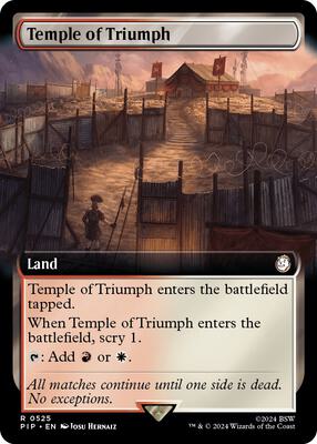 Temple of Triumph (Extended Art) card from Universes Beyond: Fallout