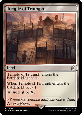 Temple of Triumph (Surge Foil) card from Universes Beyond: Fallout