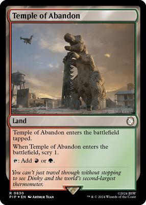 Temple of Abandon (Surge Foil) card from Universes Beyond: Fallout