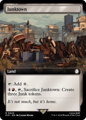 Junktown (Extended Art) card from Universes Beyond: Fallout