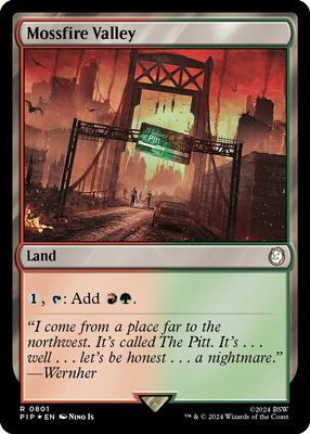 Mossfire Valley (Surge Foil) card from Universes Beyond: Fallout