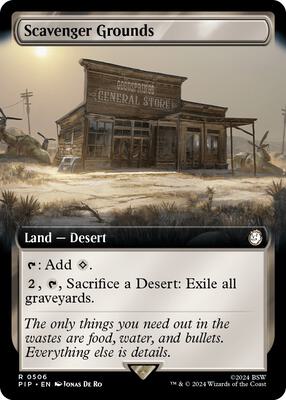 Scavenger Grounds (Extended Art) card from Universes Beyond: Fallout