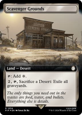 Scavenger Grounds (Extended Art) (Surge Foil) card from Universes Beyond: Fallout
