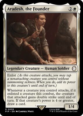 Aradesh, the Founder card from Universes Beyond: Fallout