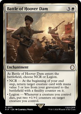Battle of Hoover Dam card from Universes Beyond: Fallout