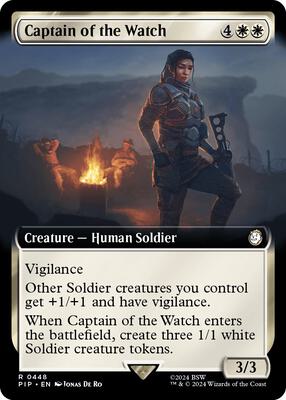 Captain of the Watch (Extended Art) card from Universes Beyond: Fallout