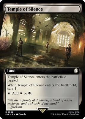 Temple of Silence (Extended Art) (Surge Foil) card from Universes Beyond: Fallout