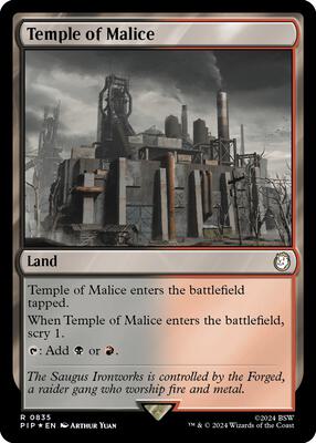 Temple of Malice (Surge Foil) card from Universes Beyond: Fallout