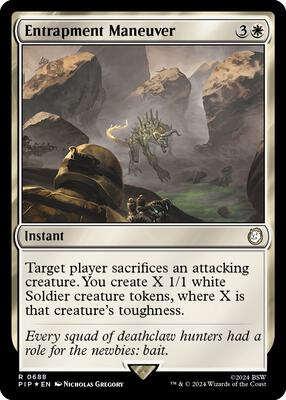 Entrapment Maneuver (Surge Foil) card from Universes Beyond: Fallout