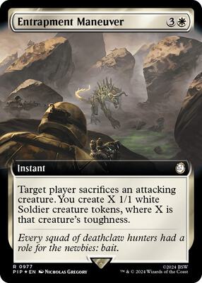 Entrapment Maneuver (Extended Art) (Surge Foil) card from Universes Beyond: Fallout