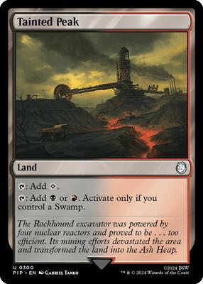 Tainted Peak card from Universes Beyond: Fallout
