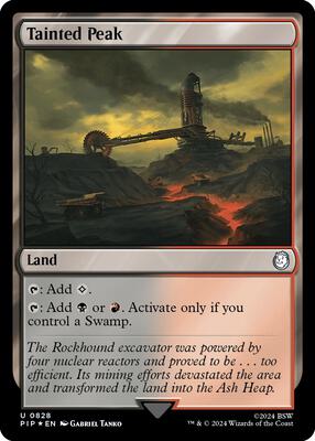 Tainted Peak (Surge Foil) card from Universes Beyond: Fallout