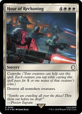 Hour of Reckoning (Surge Foil) card from Universes Beyond: Fallout