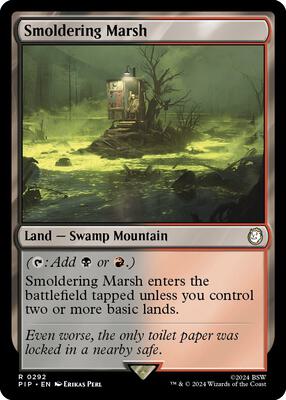 Smoldering Marsh card from Universes Beyond: Fallout
