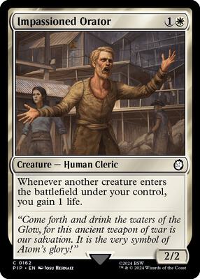 Impassioned Orator card from Universes Beyond: Fallout