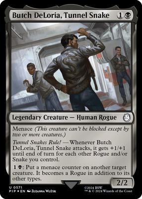 Butch DeLoria, Tunnel Snake (Surge Foil) card from Universes Beyond: Fallout