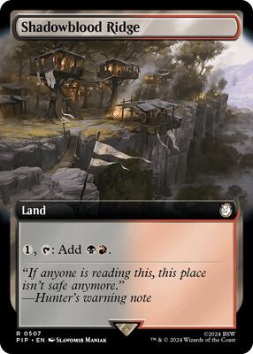 Shadowblood Ridge (Extended Art) card from Universes Beyond: Fallout