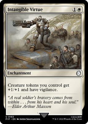 Intangible Virtue card from Universes Beyond: Fallout