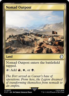 Nomad Outpost card from Universes Beyond: Fallout