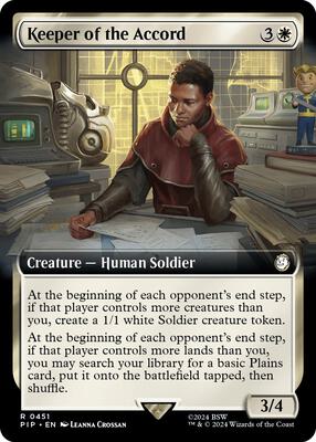Keeper of the Accord (Extended Art) card from Universes Beyond: Fallout