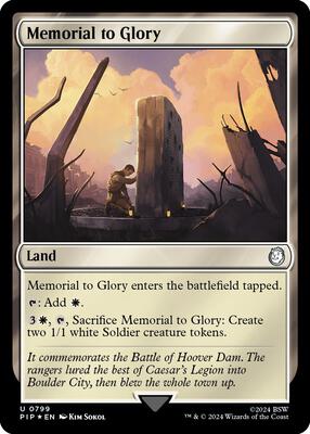 Memorial to Glory (Surge Foil) card from Universes Beyond: Fallout