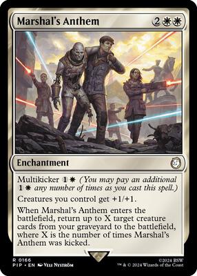 Marshal's Anthem card from Universes Beyond: Fallout