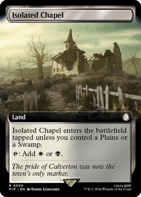 Isolated Chapel (Extended Art) card from Universes Beyond: Fallout