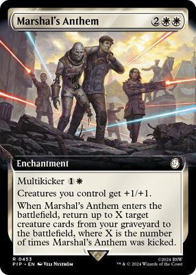 Marshal's Anthem (Extended Art) card from Universes Beyond: Fallout