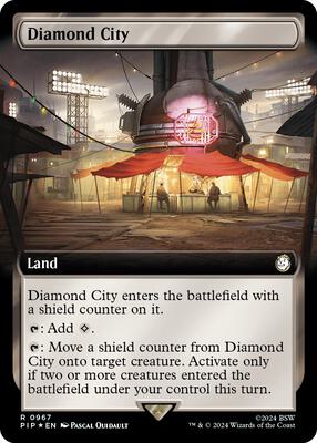 Diamond City (Extended Art) (Surge Foil) card from Universes Beyond: Fallout