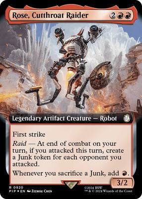 Rose, Cutthroat Raider (Extended Art) (Surge Foil) card from Universes Beyond: Fallout
