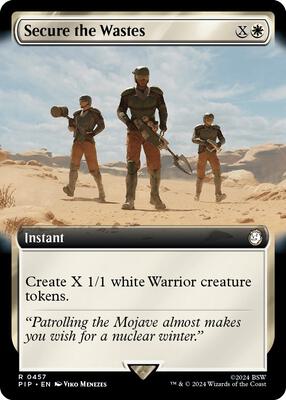 Secure the Wastes (Extended Art) card from Universes Beyond: Fallout