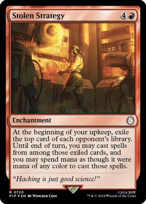 Stolen Strategy (Surge Foil) card from Universes Beyond: Fallout