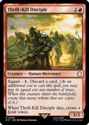Thrill-Kill Disciple card from Universes Beyond: Fallout