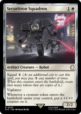Securitron Squadron card from Universes Beyond: Fallout