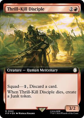 Thrill-Kill Disciple (Extended Art) (Surge Foil) card from Universes Beyond: Fallout