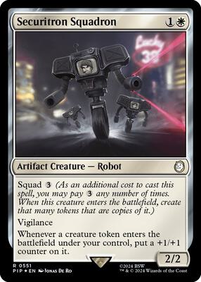 Securitron Squadron (Surge Foil) card from Universes Beyond: Fallout
