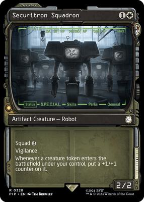 Securitron Squadron (Showcase) card from Universes Beyond: Fallout