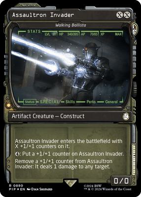 Assaultron Invader - Walking Ballista (Showcase) (Surge Foil) card from Universes Beyond: Fallout