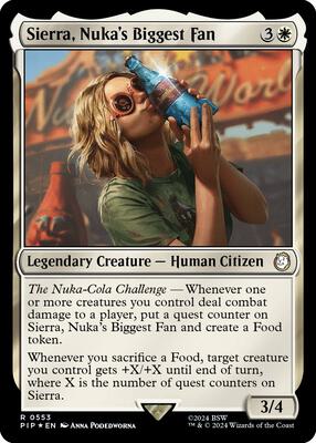 Sierra, Nuka's Biggest Fan (Surge Foil) card from Universes Beyond: Fallout