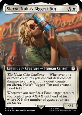 Sierra, Nuka's Biggest Fan (Extended Art) card from Universes Beyond: Fallout