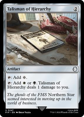 Talisman of Hierarchy card from Universes Beyond: Fallout