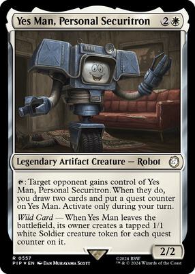 Yes Man, Personal Securitron (Surge Foil) card from Universes Beyond: Fallout