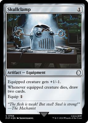 Skullclamp (Surge Foil) card from Universes Beyond: Fallout