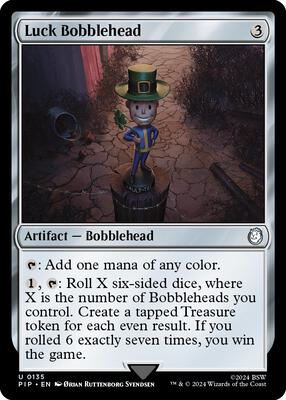 Luck Bobblehead card from Universes Beyond: Fallout