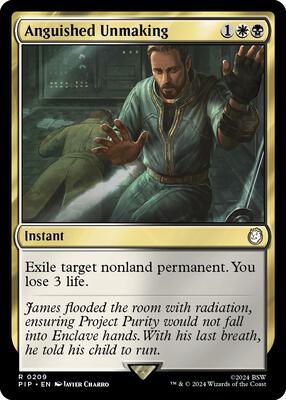 Anguished Unmaking card from Universes Beyond: Fallout