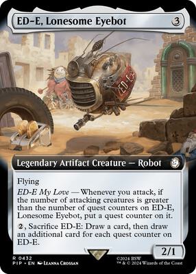 ED-E, Lonesome Eyebot (Extended Art) card from Universes Beyond: Fallout